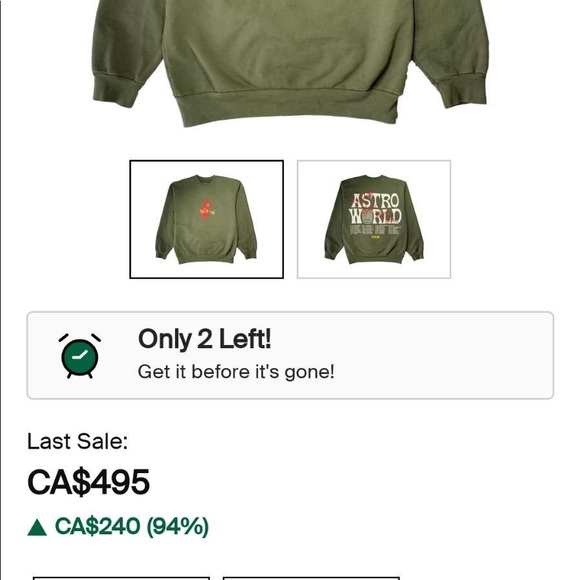 men's travis scott astroworld tour skipping bear crewneck - Picture 4 of 4